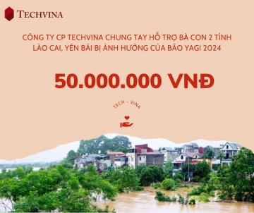 Techvina's Commitment to Supporting Yen Bai and Lao Cai Province After Yagi Storm and Flood